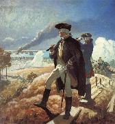 NC Wyeth George Washington at Yorktown oil on canvas